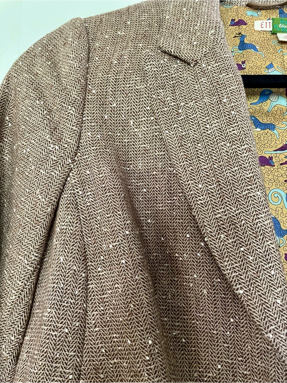 Tweed Blazer with Suede Elbow Patches - Picture 8 of 12